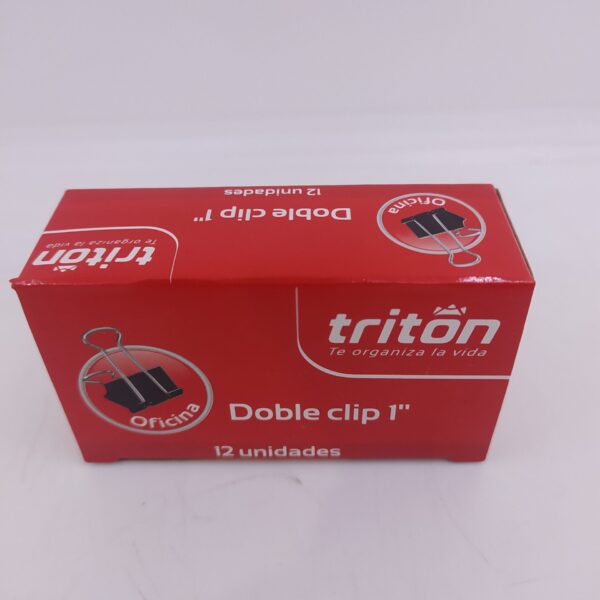 DOBLE CLIP 1" TRITON PLEGADIZA *12 UND