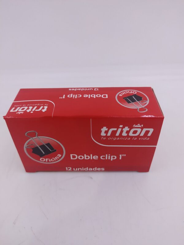 DOBLE CLIP 1" TRITON PLEGADIZA *12 UND