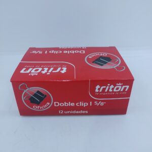 DOBLE CLIP 1 5/8 TRITON PLEGADIZA *12 UND