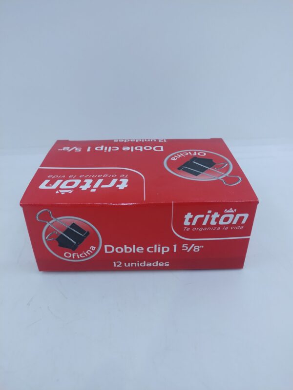 DOBLE CLIP 1 5/8 TRITON PLEGADIZA *12 UND