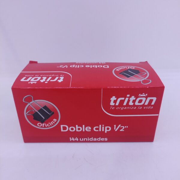 DOBLE CLIP 1/2 TRITON PLEGADIZA *12 UND
