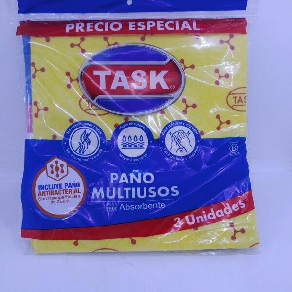PAÑO MULTIUSOS ABSORVENTE X3 38*38CM