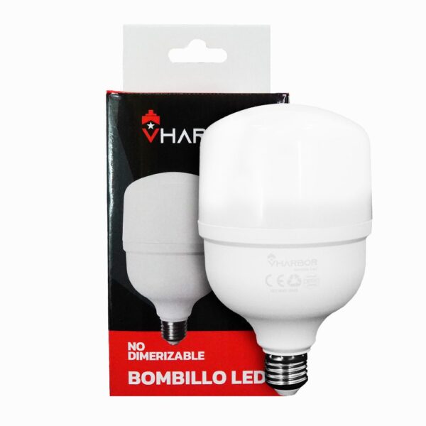 BOMBILLO LED 30W VHARBOR LUZ DIA E27 MULTIVOLTAGE (6500K)(T100)(HT2239) Item: 19964
