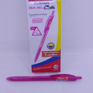 BOLIGRAFO FUCSIA RETRACTIL OFFI- ESCO REF: OE-053F SEMIGEL 0.7