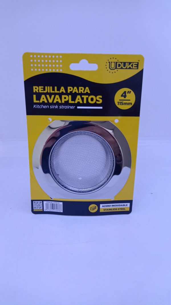 REJILLA LAVAPLATOS UDUKE MALLA ACERO INOXIDABLE 4 (115MM) 10989
