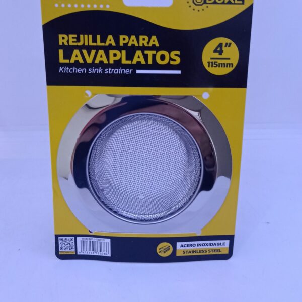 REJILLA LAVAPLATOS UDUKE MALLA ACERO INOXIDABLE 4 (115MM) 10989