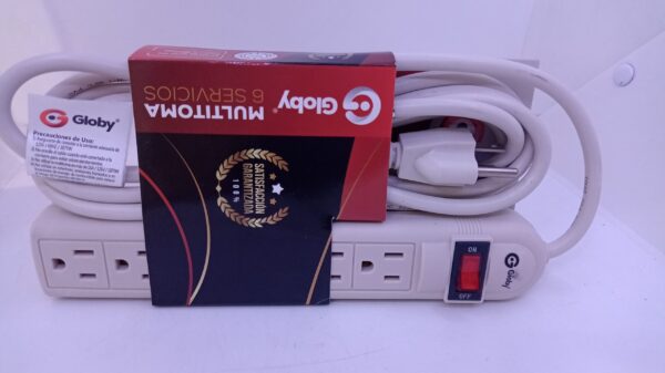 TOMA MULTIPLE X 6 CON CABLE 3 MTS GLOBY 10694C