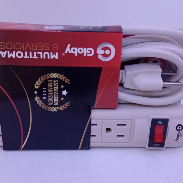 TOMA MULTIPLE X 6 CON CABLE 3 MTS GLOBY 10694C