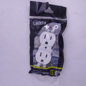 TOMA DOBLE T/L INCRUSTAR BLANCO UDUKE (U03) (HT20376) 6046