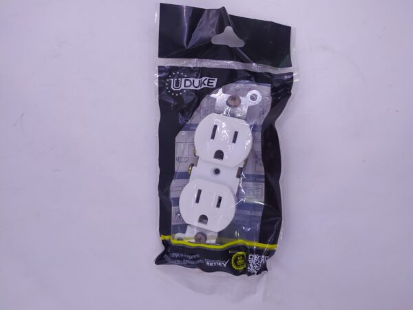 TOMA DOBLE T/L INCRUSTAR BLANCO UDUKE (U03) (HT20376) 6046