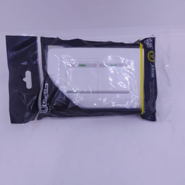 INTERRUPTOR DOBLE LINEA BLANCA INCRUSTAR CONMUTABLE UDUKE 1626