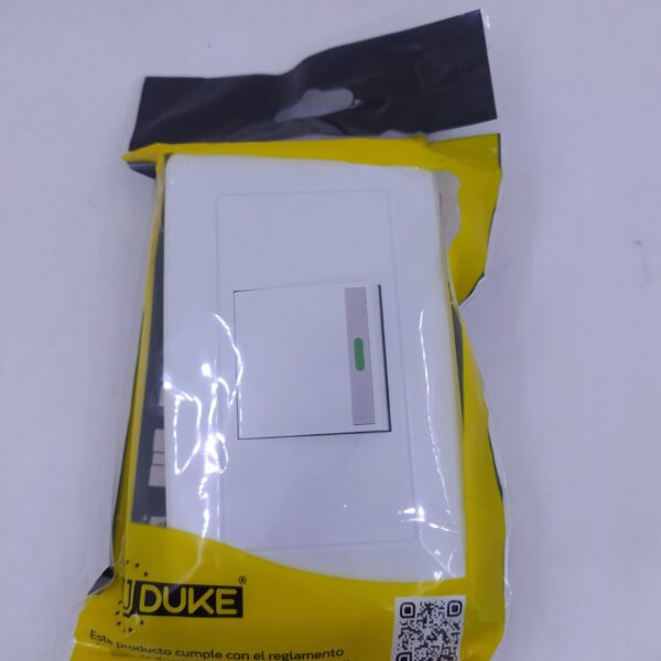INTERRUPTOR SENCILLO LINEA BLANCA INCRUSTAR CONMUTABLE UDUKE 1635