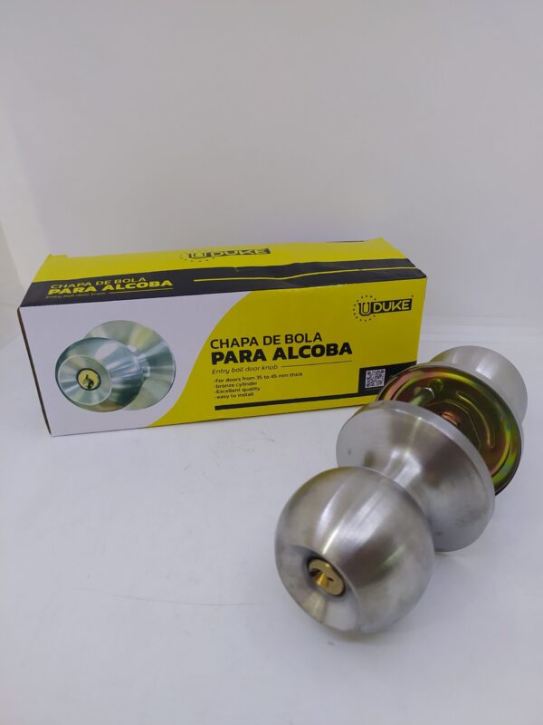 CERRADURA BOLA ALCOBA POMO METALICO UDUKE 10113