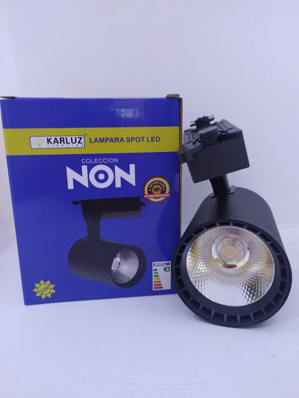 SPOT RL LAMPARA LED 20W DE RIEL NEGRO 6500K HL 502 UE:40 KL-2744