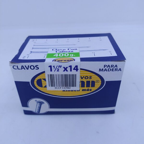 PUNTILLA COMUN CON CABEZA 1" 1/2 CORSAN (400 GR) 1873A