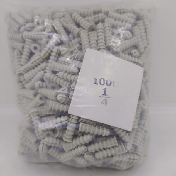 CHAZO PLASTICO ESTRIADO 1/4 X 1000 (APROXIMADOS) 447