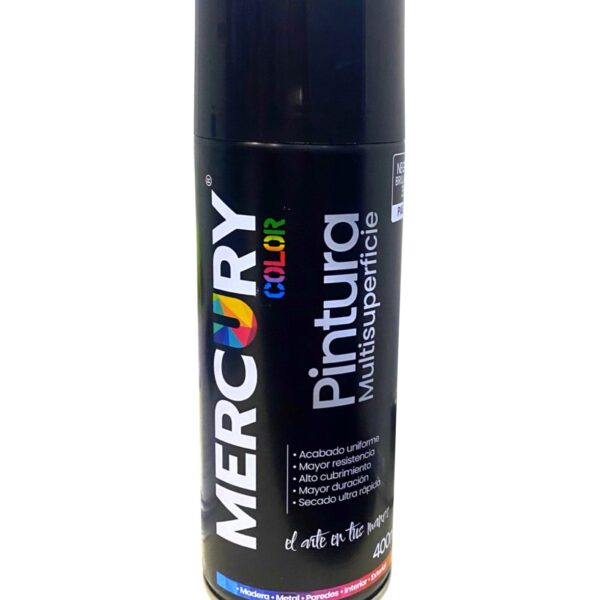 AEROSOL MERCURY 400MLNEGRO BRILLANTE