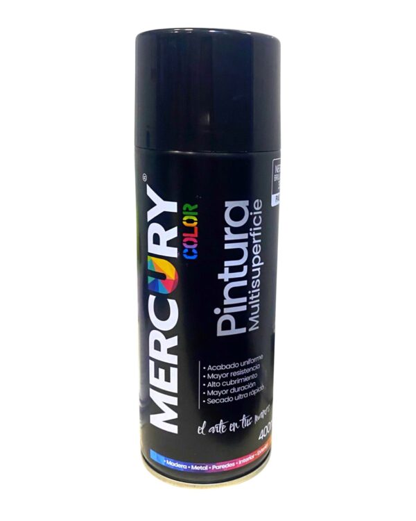 AEROSOL MERCURY 400MLNEGRO BRILLANTE