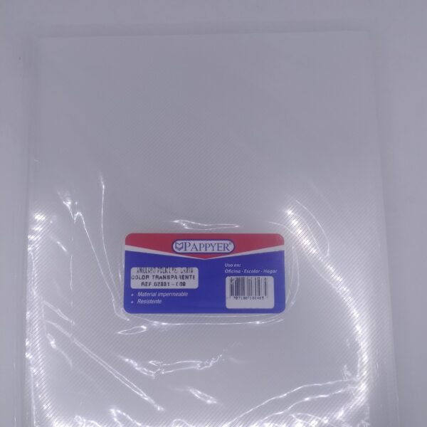 ANILLADO POLICOVER CARTA *25 TRANSPARENTE