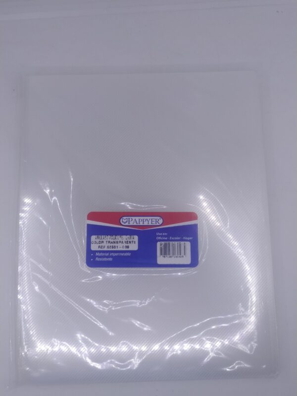 ANILLADO POLICOVER CARTA *25 TRANSPARENTE