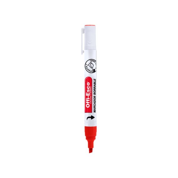 MARCADOR BORRABLE RECARGABLE OE-507 ROJO