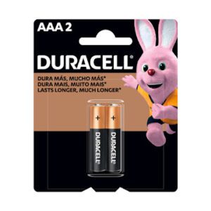 BATERIA DURACELL AAA 1.5 V BLISTER X 2 UNDS