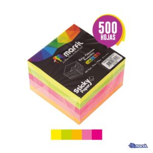 NOTAS ADHESIVAS NEON *500 MARFIL