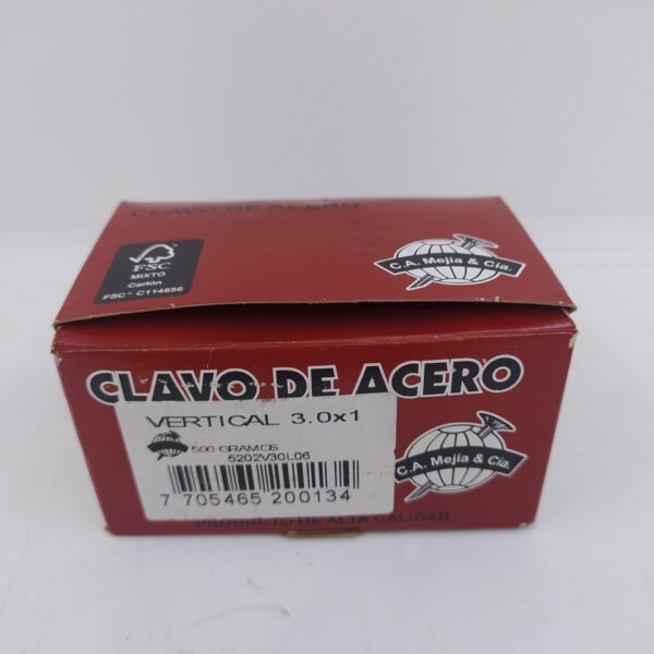 CLAVO ACERO VERTICAL 3 CA MEJIA (500 GRS) Item: 2330