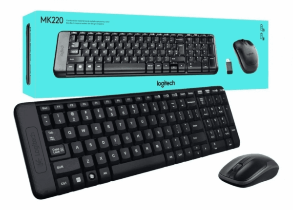 COMBO TECLADO Y MOUSE MK220 LOGITECH (INALAMBRICO)