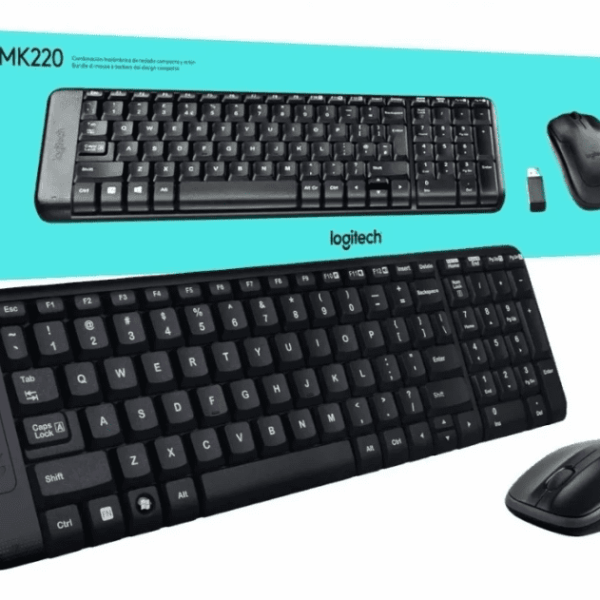 COMBO TECLADO Y MOUSE MK220 LOGITECH (INALAMBRICO)