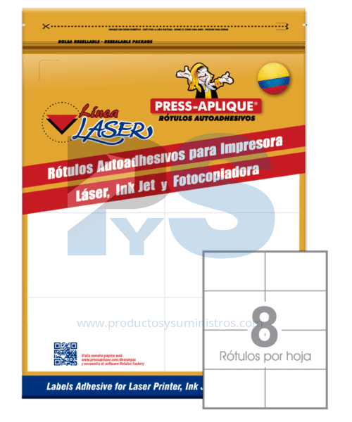 ROTULO LASER REF: 3118 BLANCO PRESS APLIQUE PAQ X240