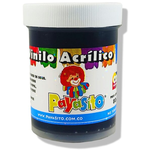 VINILO ACRÍLICO 80CC NEGRO