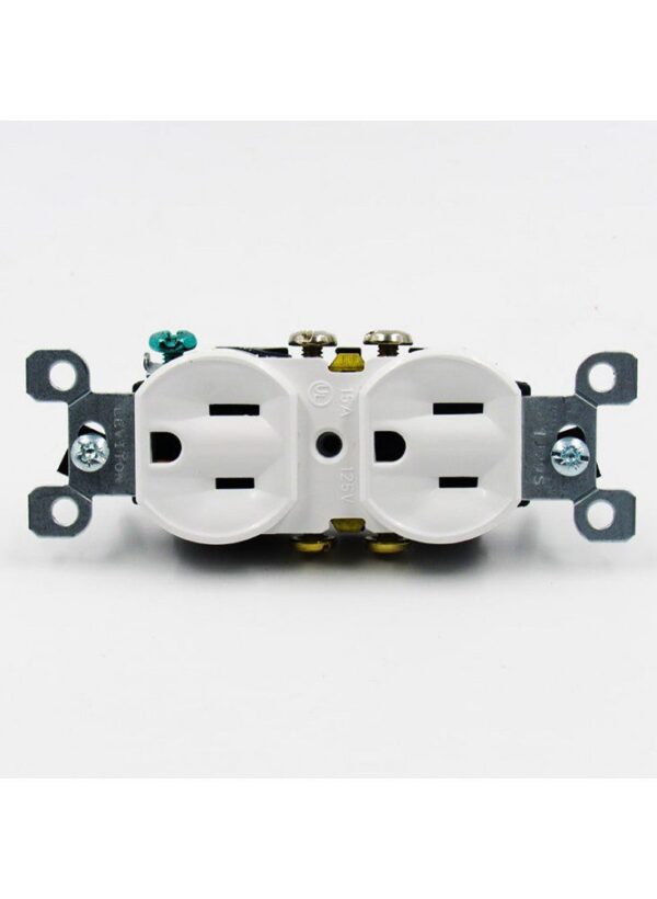 TOMA DOBLE LEVITON USA BLANCO 15A 125V 5320-WMP