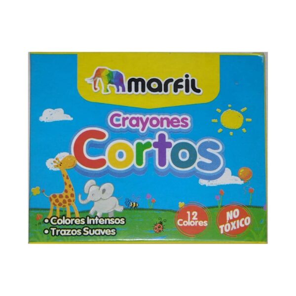 CRAYONES CORTOS MARFIL *12 COLORES
