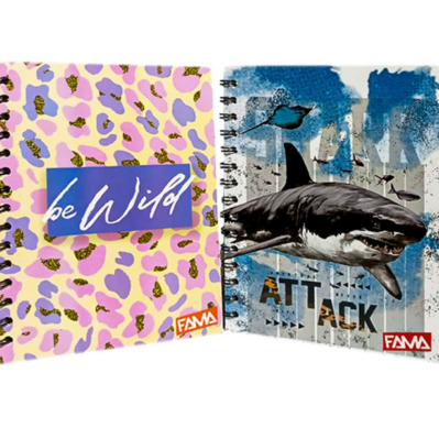CUADERNO ARGOLLADO GRANDE RAYADO FAMA