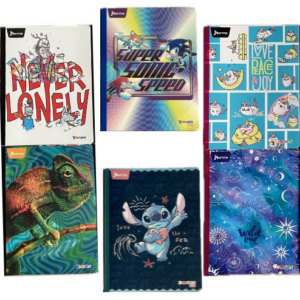 CUADERNO DE 100 HOJAS CUADROS GRANDES C/STICKER