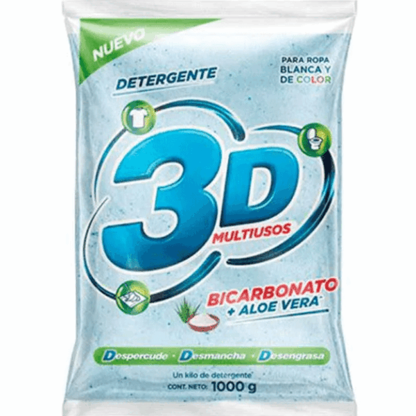 DETERGENTE EN POLVO 3D 1 KILO