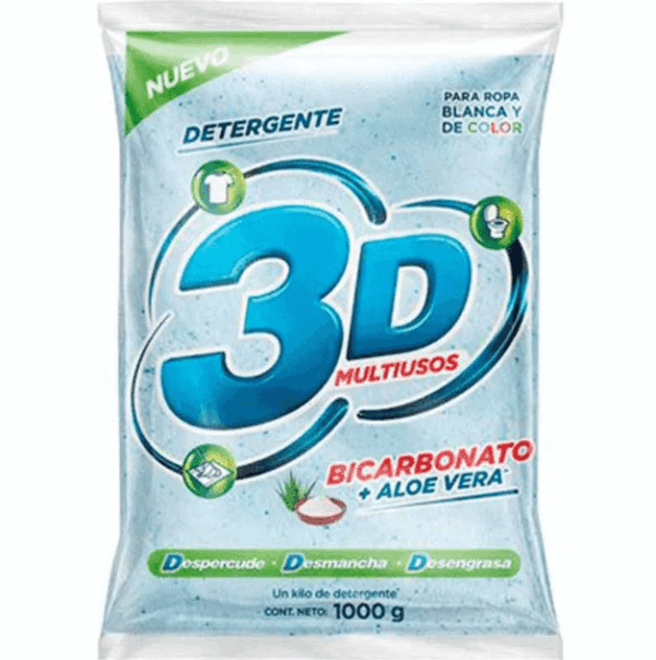 DETERGENTE EN POLVO 3D 1 KILO