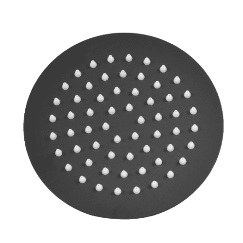 DUCHA REGADERA UDUKE NEGRA ACERO INOXIDABLE 6 REDONDA (HT1617)