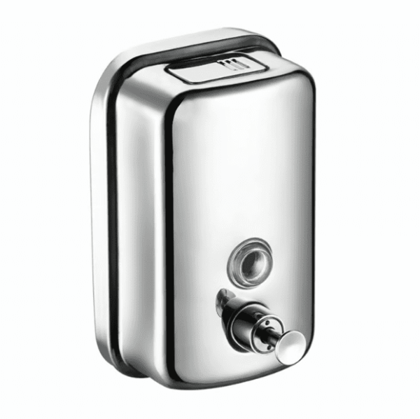 DISPENSADOR DE JABON LIQUIDO METALICO 500ML ACERO