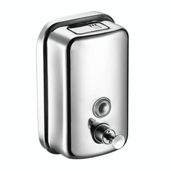 DISPENSADOR DE JABON LIQUIDO METALICO 500ML ACERO