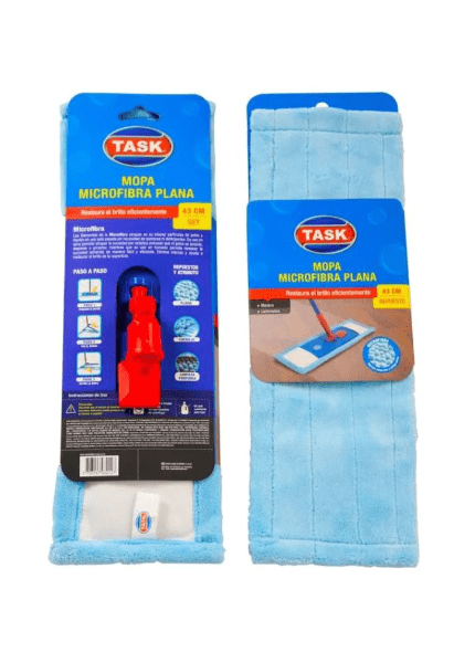 REPUESTO MOPA PLANA MICROFIBRA 43CM TASK
