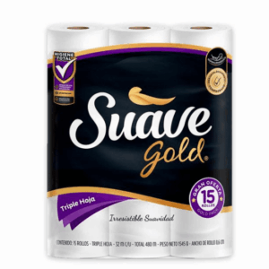 PAPEL HIGIENICO SUAVE GOLD 32mX15
