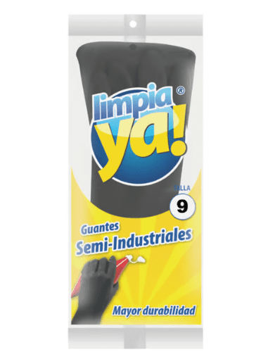 GUANTES NEGRO TALLA 9 SEMI INSDUSTRIAL LIMPIA YA