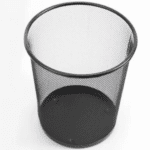 PAPELERA METALICA PEQUEÑA NEGRA REDONDA