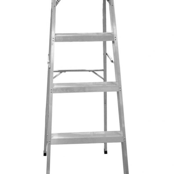 ESCALERA DE ALUMINIO 5 PELDAÑOS CAP 15 KILOS USO INDUSTRIAL UDUKE CON PLATAFORMA 170CM
