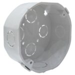 CAJA PLASTICA OCTAGONAL BLANCA R/G (CERTIFICADA)