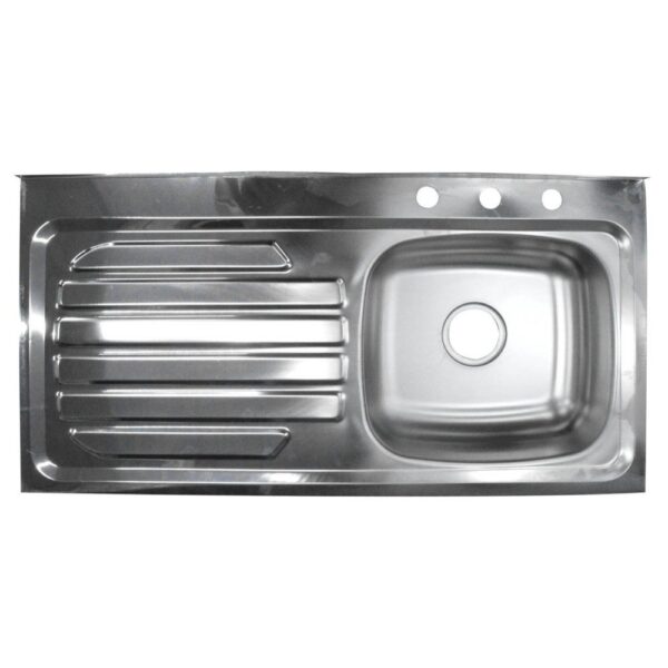 LAVAPLATOS ACERO INOX GUINOVART 1X50 PARA MEZCLADOR ESCURRIDERO IZQUIERDO (CAL 22