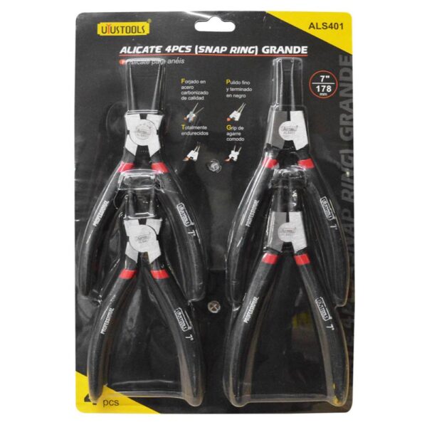 PINZA SACA PINES UYUSTOOLS 7 X 4 PCS JUEGO (ALS401)