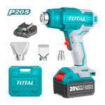 PISTOLA CALOR INALAMBRICA 20V INCLUYE 3 BOQUILLAS 1 BATERIA 4.0AH Y 1 CARGADOR INDUSTRIAL TOTAL (UTBLI20025)